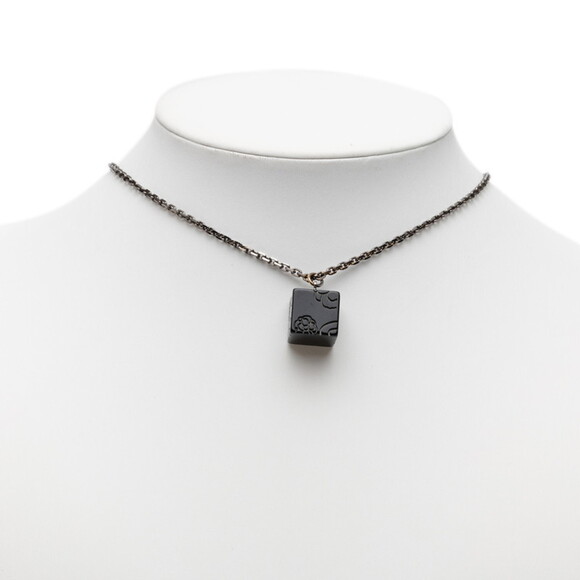 CHANEL Authentic Black Logo Necklace - Picture 7 of 7